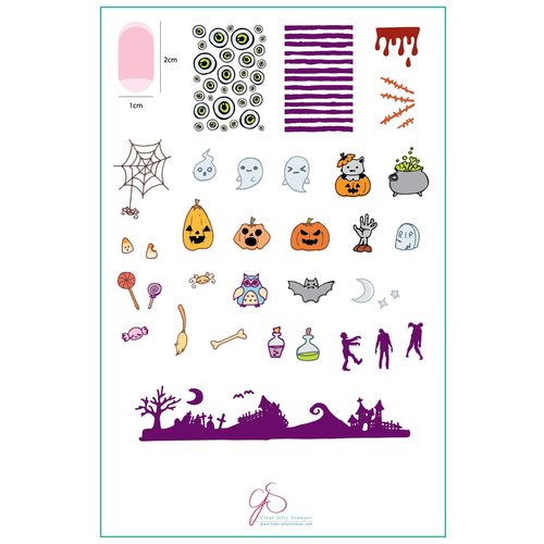 Clear Jelly Stamper Canada Steel Stamping Plate (14cm x 9cm) CJSH- 21 Halloween- Witches Brew Clear Jelly Stamper Canada Steel Stamping Plate (14cm x 9cm) CJSH- 21 Halloween- Witches Brew