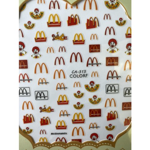 Nail Art McDonald Stickers Nail Art McDonald Stickers