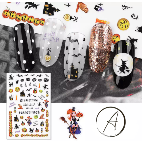 Nail Art Halloween Stickers XF3107 Nail Art Halloween Stickers XF3107