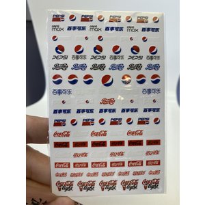 Nail Art Pepsi/Coke Stickers