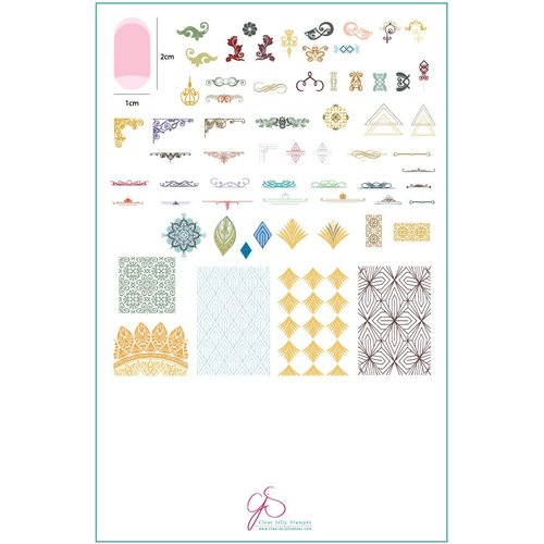 Clear Jelly Stamper Canada Steel Stamping Plate (14cm x 9cm) CJS-101 Delicate Deco Clear Jelly Stamper Canada Steel Stamping Plate (14cm x 9cm) CJS-101 Delicate Deco
