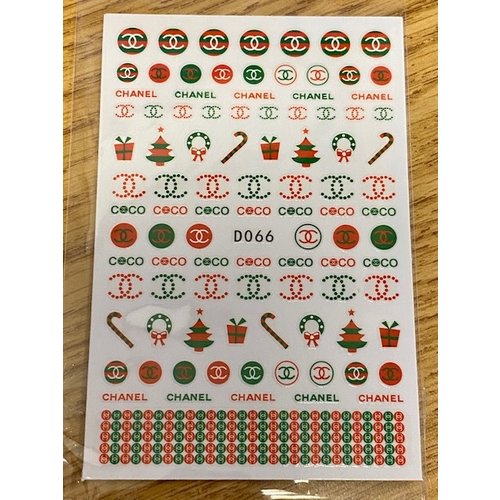 Nail Art Chanel Christmas Stickers Nail Art Chanel Christmas Stickers