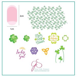 Clear Jelly Stamper Canada Steel Stamping Plates (6cm x 6cm) CjSH-18 Four Leaf Clover