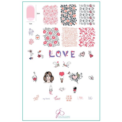 Clear Jelly Stamper Canada Steel Stamping Plate (14cm x 9cm) CjSV-26 My Heart Clear Jelly Stamper Canada Steel Stamping Plate (14cm x 9cm) CjSV-26 My Heart