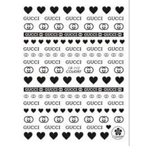 Nail Art Designer Gucci stickers Glow in the dark D012YG