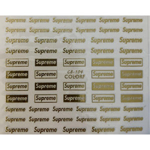 Nail Art Designer Supreme Gold designer stickers