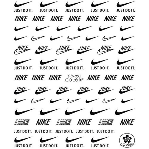 Nail Art Designer Nike stickers black Nail Art Designer Nike stickers black