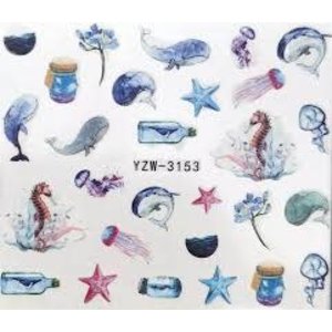 Nail Art Whale  Water decals YZW-3153