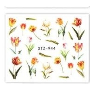 Nail Art Tulips Water decals STZ-944