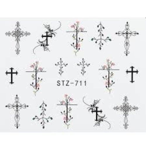 Nail Art Cross Water Decal STZ-711