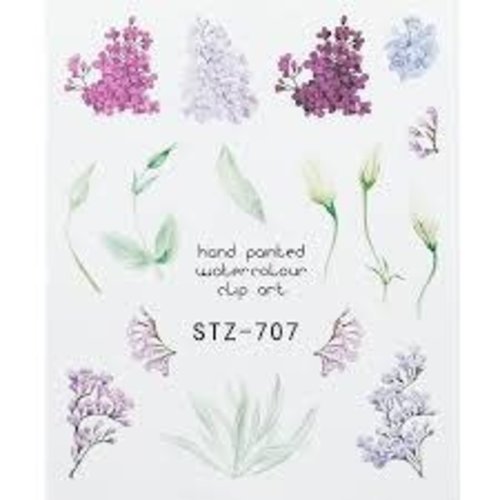 Nail Art Flower Water Decals STZ-707