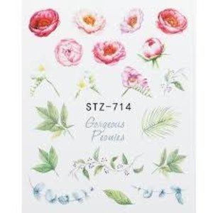 Nail Art Flower Water Decals STZ-714