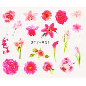 Nail Art Flower Water Decals STZ-931