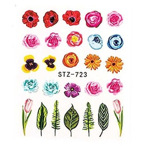 Nail Art Flower Water Decal STZ-723