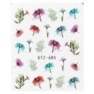 Nail Art Flower Water Decal STZ-685