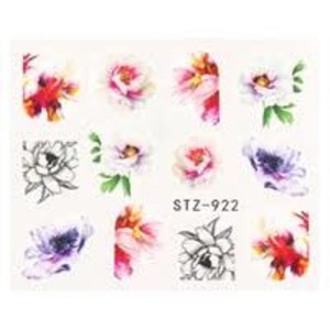 Nail Art Flower Water Decal STZ-922