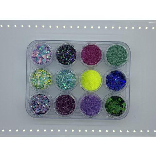 Glitter Bar 12 Spring Glitter Assortment Tray Glitter Bar 12 Spring Glitter Assortment Tray