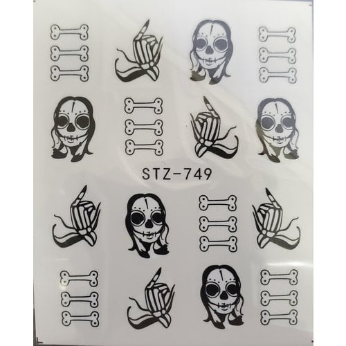 Nail Art Halloween Water Decal STZ-749