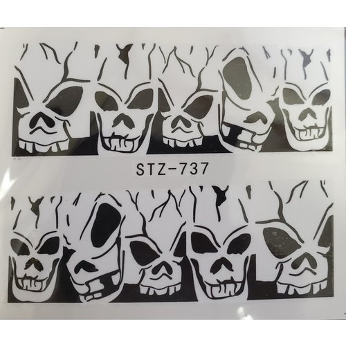 Nail Art Halloween Water Decal STZ-737