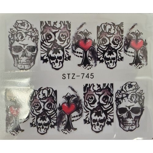 Nail Art Halloween Water Decal STZ-745