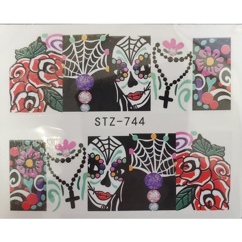 Nail Art Halloween Water Decal STZ-744