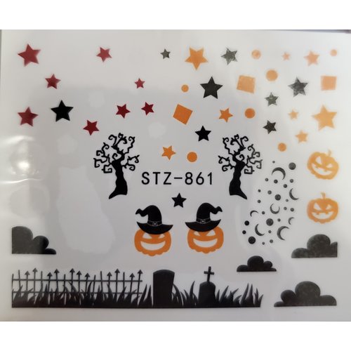 Nail Art Halloween Water Decal STZ 861