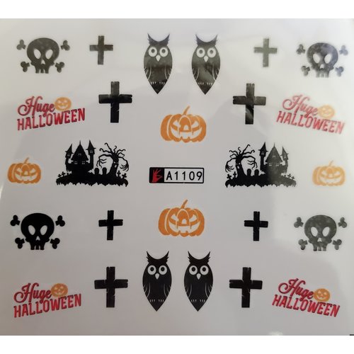 Nail Art Halloween Water Decal A1109