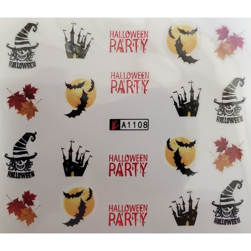 Nail Art Halloween Water Decal A1108