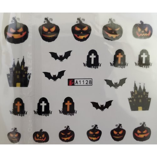 Nail Art Halloween Water Decal A1128