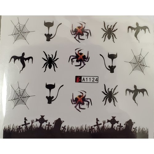 Nail Art Halloween Water Decal A1124