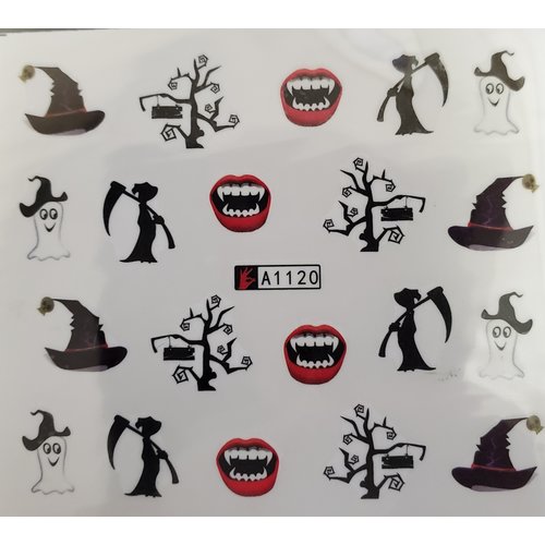 Nail Art Halloween Water Decal A1120