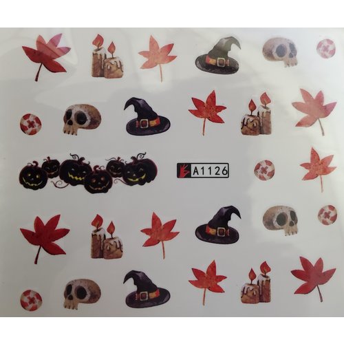 Nail Art Halloween Water Decal A1126