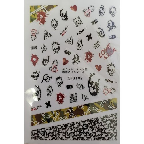 Nail Art Halloween Stickers XF3109 Nail Art Halloween Stickers XF3109