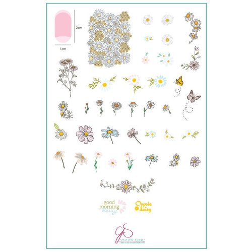Clear Jelly Stamper Canada Steel Stamping Plate (14cm x 9cm) I Dream of Daisies (CjS-104) Clear Jelly Stamper Canada Steel Stamping Plate (14cm x 9cm) I Dream of Daisies (CjS-104)