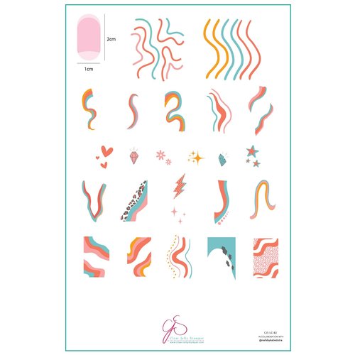Clear Jelly Stamper Canada Steel Stamping Plate (14cm x 9cm) Funky Swirls (CjSLC-82) Clear Jelly Stamper Canada Steel Stamping Plate (14cm x 9cm) Funky Swirls (CjSLC-82)