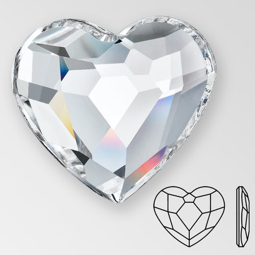 Preciosa Preciosa Heart Crystal 6 mm 3 Piece Preciosa Preciosa Heart Crystal 6 mm 3 Piece