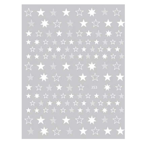 White stars stickers 353 White stars stickers 353