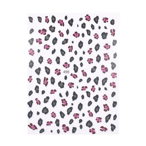 Nail Art Pink cheetah spots stickers 498