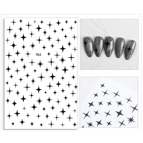 Nail Art black star stickers 964 Nail Art black star stickers 964