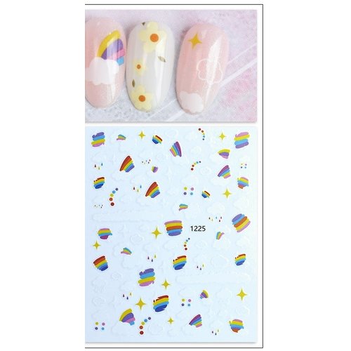 Nail Art Rainbow stickers 1225