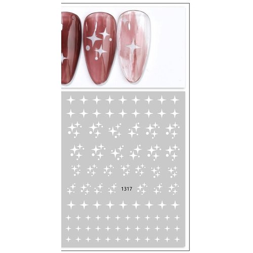 Nail Art white star stickers 1317 Nail Art white star stickers 1317