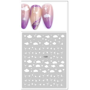Nail Art cloud stickers 1320