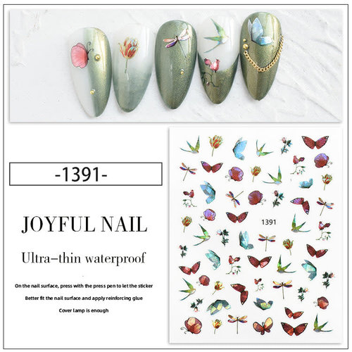 Nail Art Butterfly stickers 1391 Nail Art Butterfly stickers 1391