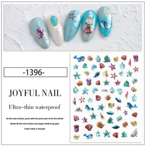 Nail Art sea shell stickers 1396