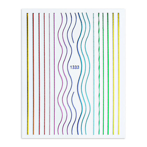 Nail Art Rainbow line stickers 1333 Nail Art Rainbow line stickers 1333