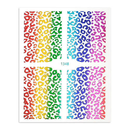 Nail Art cheetah spots Rainbow stickers 1348 Nail Art cheetah spots Rainbow stickers 1348
