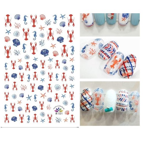 Nail Art Lobster stickers R101 Nail Art Lobster stickers R101