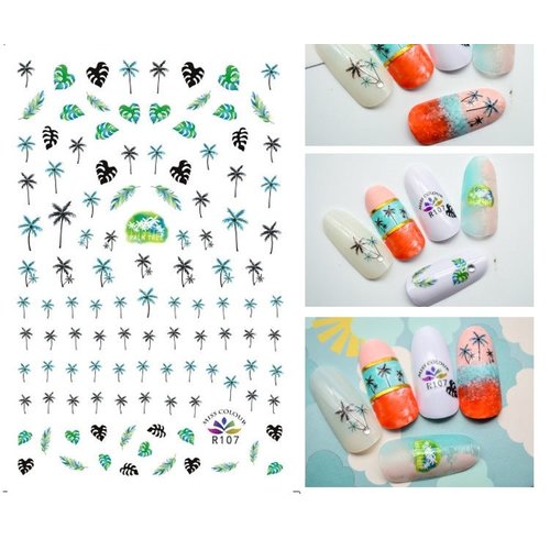 Nail Art Palm tree stickers R107