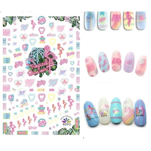 Nail Art Flamingo stickers R093