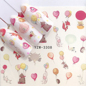 Nail Art Balloons Water Decal YZW- 3308